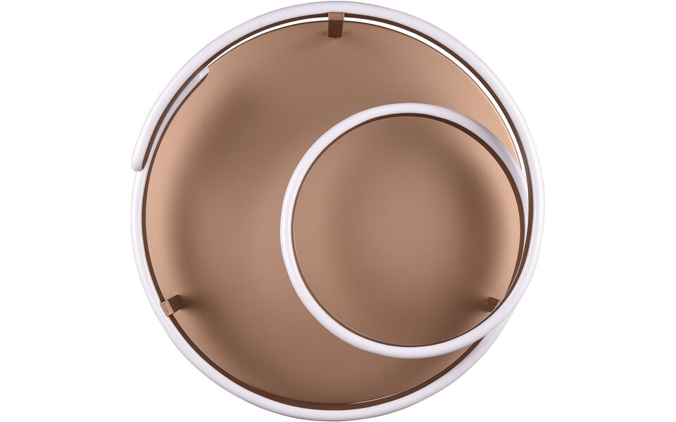 HLW LED LED Plafondlamp - Trion Renie - 58W - Warm Wit 3000K - Dimbaar - Rond - Coffee - Metaal