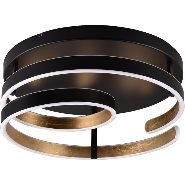 LED Plafondlamp Trion Renie 58W Dimbaar 3000K Zwart-Goud Verlichting per ruimte