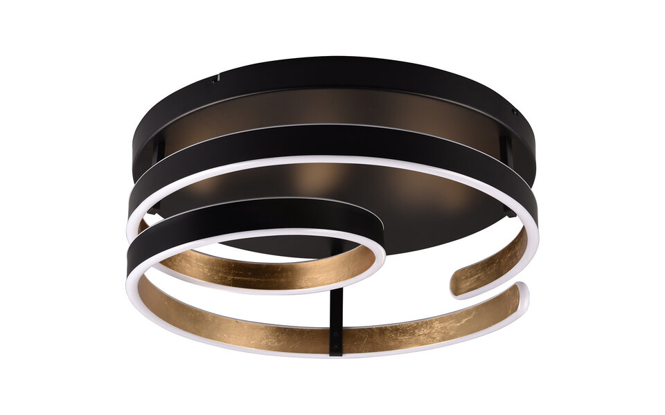 HLW LED LED Ceiling Light - Trion Renie - 58W - Warm White 3000K - Dimmable - Round - Black Gold - Metal HLW LED LED Ceiling Light - Trion Renie - 58W - Warm White 3000K - Dimmable - Round - Black Gold - Metal