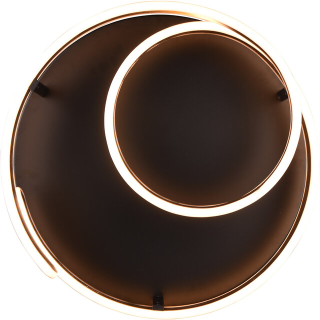 HLW LED LED Ceiling Light - Trion Renie - 58W - Warm White 3000K - Dimmable - Round - Black Gold - Metal HLW LED LED Ceiling Light - Trion Renie - 58W - Warm White 3000K - Dimmable - Round - Black Gold - Metal