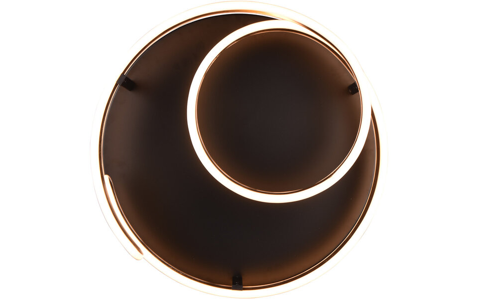 HLW LED LED Ceiling Light - Trion Renie - 58W - Warm White 3000K - Dimmable - Round - Black Gold - Metal HLW LED LED Ceiling Light - Trion Renie - 58W - Warm White 3000K - Dimmable - Round - Black Gold - Metal