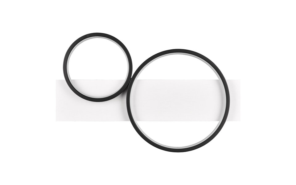 HLW LED LED Plafondlamp - Trion Rameda - 26W - Warm Wit 3000K -  Dimbaar - Rechthoek Rond - Mat Zwart - Metaal