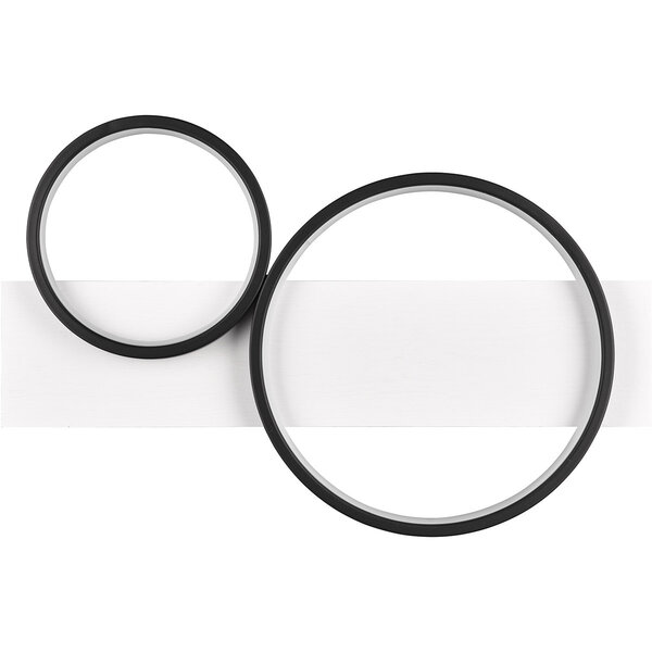 HLW LED LED Plafondlamp - Trion Rameda - 26W - Warm Wit 3000K - Dimbaar - Rechthoek Rond - Mat Zwart - Metaal HLW LED LED Plafondlamp - Trion Rameda - 26W - Warm Wit 3000K - Dimbaar - Rechthoek Rond - Mat Zwart - Metaal