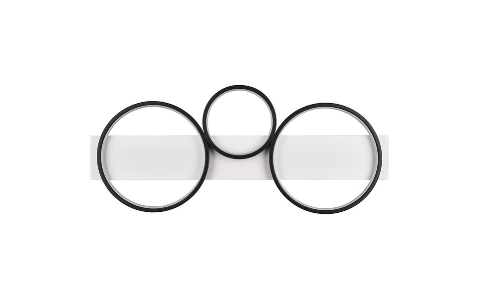 HLW LED LED Ceiling Light - Trion Rameda - 33W - Warm White 3000K - Dimmable - Rectangular Round - Matte Black - Metal