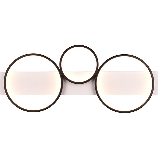 HLW LED LED Plafondlamp - Trion Rameda - 33W - Warm Wit 3000K - Dimbaar - Rechthoek Rond - Mat Zwart - Metaal HLW LED LED Plafondlamp - Trion Rameda - 33W - Warm Wit 3000K - Dimbaar - Rechthoek Rond - Mat Zwart - Metaal