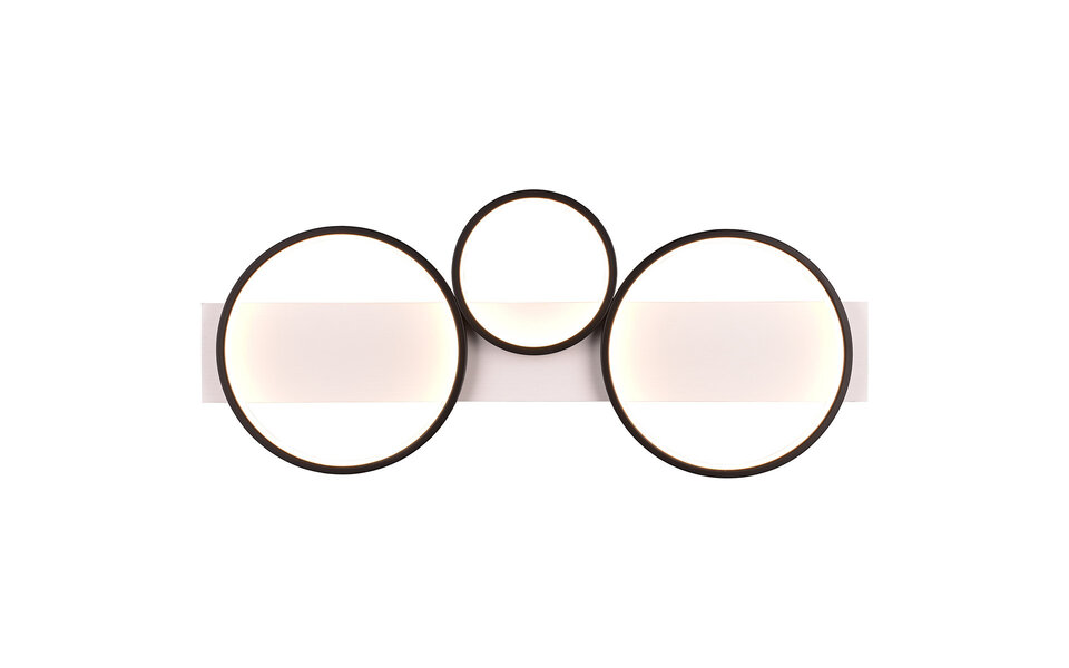 HLW LED LED Ceiling Light - Trion Rameda - 33W - Warm White 3000K - Dimmable - Rectangular Round - Matte Black - Metal