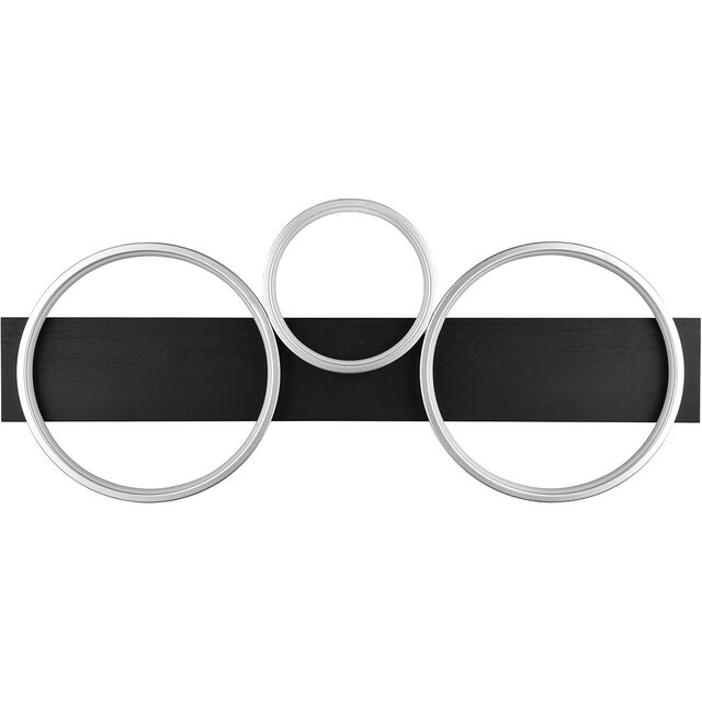 HLW LED LED Ceiling Light - Trion Rameda - 33W - Warm White 3000K - Dimmable - Rectangular Round - Titanium - Metal