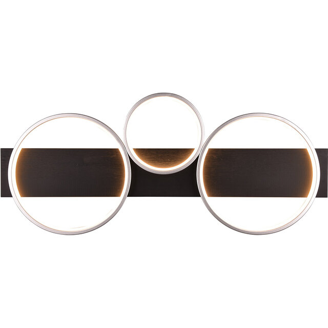 HLW LED LED Ceiling Light - Trion Rameda - 33W - Warm White 3000K - Dimmable - Rectangular Round - Titanium - Metal