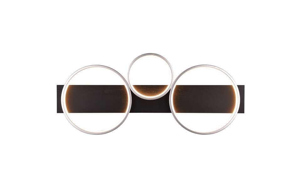 HLW LED LED Ceiling Light - Trion Rameda - 33W - Warm White 3000K - Dimmable - Rectangular Round - Titanium - Metal