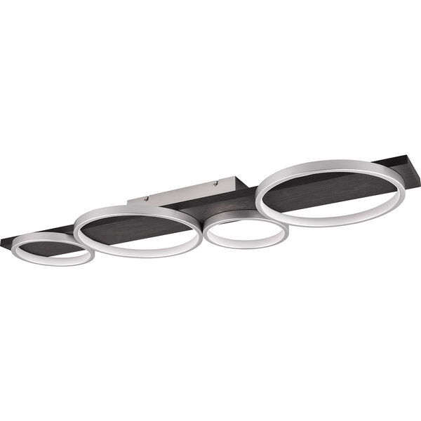 HLW LED LED Plafondlamp - Trion Rameda - 44W - Warm Wit 3000K - Dimbaar - Rechthoek Rond - Titaan - Metaal HLW LED LED Plafondlamp - Trion Rameda - 44W - Warm Wit 3000K - Dimbaar - Rechthoek Rond - Titaan - Metaal