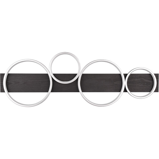 ronde dimbare LED plafondlamp in titaniumkleur met 44W en warm wit licht van 3000K