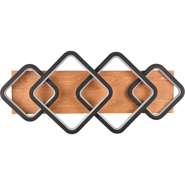 HLW LED LED Plafondlamp - Plafondverlichting - Trion Aram - 36W - Warm Wit 3000K - Dimbaar - Rechthoek - Mat Zwart - Metaal HLW LED LED Plafondlamp - Plafondverlichting - Trion Aram - 36W - Warm Wit 3000K - Dimbaar - Rechthoek - Mat Zwart - Metaal