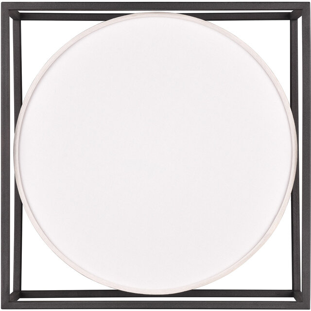 Ronde mat zwarte plafondlamp met twee E27 fittingen, 30 cm diameter, geschikt tot 25W verlichting