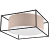Trion Rocky LED plafondlamp 3x E27 mat zwart beige Verlichting per ruimte