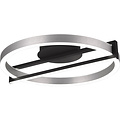 LED Plafondlamp - Trion Tompie - 55W - Aanpasbaar kleur -  Dimbaar - Rond - Geborsteld Aluminium - Metaal