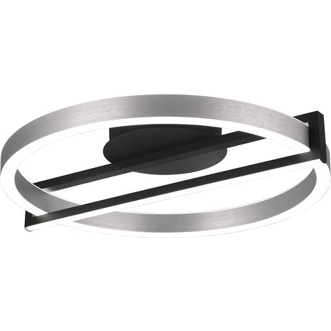 LED Plafondlamp - Trion Tompie - 55W - Aanpasbaar kleur - Dimbaar - Rond - Geborsteld Aluminium - Metaal LED Plafondlamp - Trion Tompie - 55W - Aanpasbaar kleur - Dimbaar - Rond - Geborsteld Aluminium - Metaal