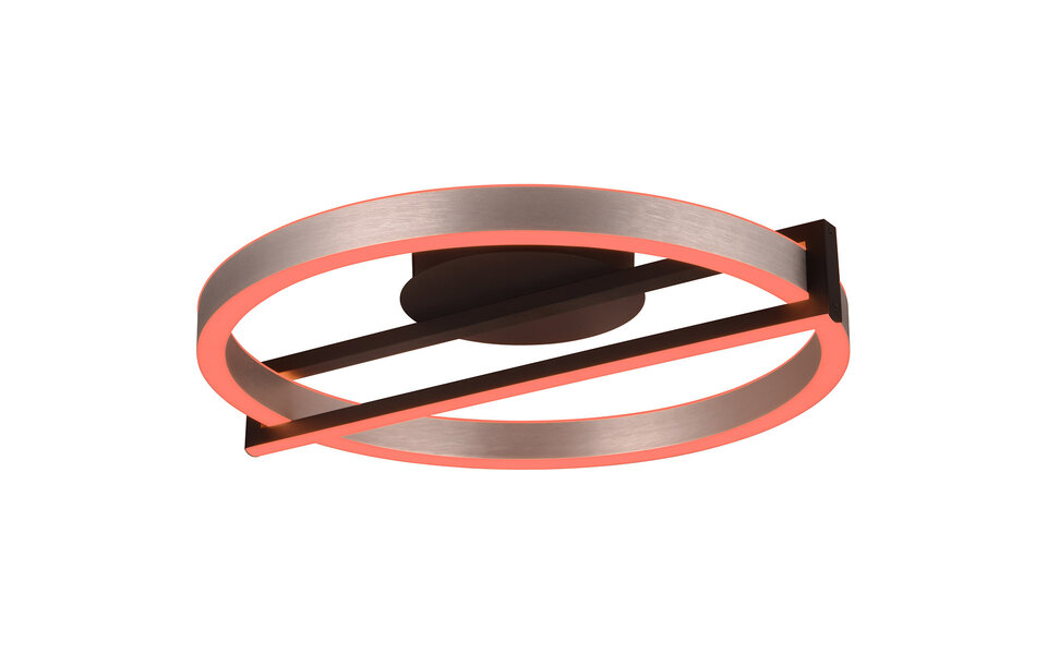 HLW LED LED Plafondlamp - Trion Tompie - 55W - Aanpasbaar kleur -  Dimbaar - Rond - Geborsteld Aluminium - Metaal
