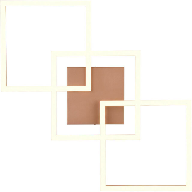 vierkante dimbare LED plafondlamp 31W warm wit licht 3000K 3550 lumen