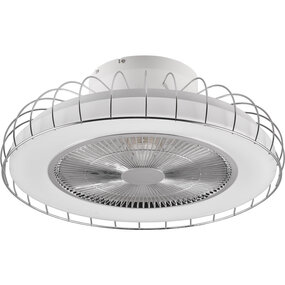 Trion Ford LED plafondlamp met ventilator, chroom, dimbaar Trion Ford LED plafondlamp met ventilator, chroom, dimbaar