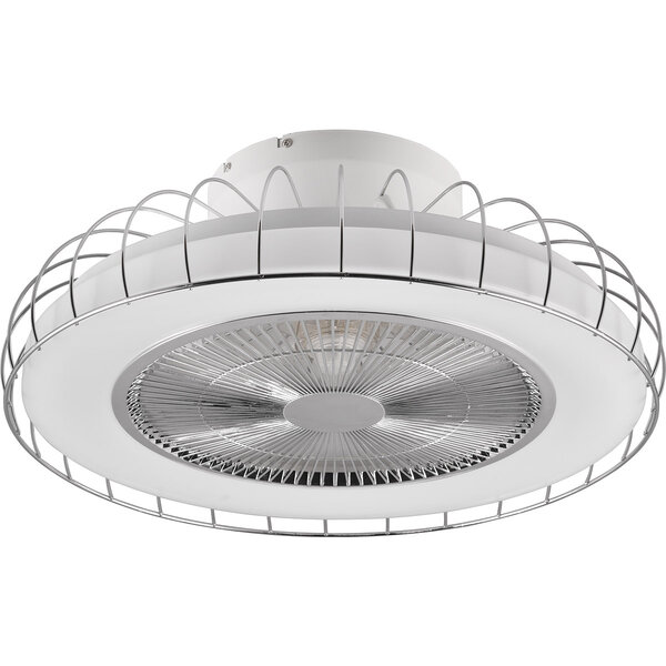 HLW LED LED Plafondlamp met Ventilator - Plafondventilator - Trion Ford - 30W - Aanpasbare Kleur - Afstandsbediening - Dimbaar - Rond - Chroom - Metaal HLW LED LED Plafondlamp met Ventilator - Plafondventilator - Trion Ford - 30W - Aanpasbare Kleur - Afstandsbediening - Dimbaar - Rond - Chroom - Metaal