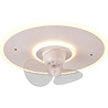 HLW LED LED Ceiling Light with Fan - Ceiling Fan - Trion Bryan - 30W - Adjustable Color - Remote Control - Dimmable - Round - Matte White - Metal