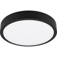 LED Ceiling Light Trion Osea Black Wood 24W Ø400 Dimmable