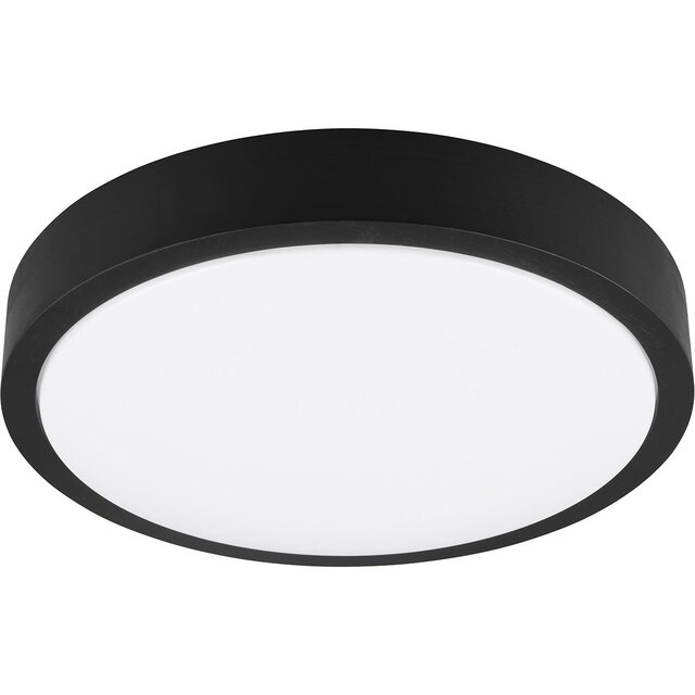 LED Plafondlamp Trion Osea Zwart Hout 24W Ø400 Dimbaar Verlichting per ruimte