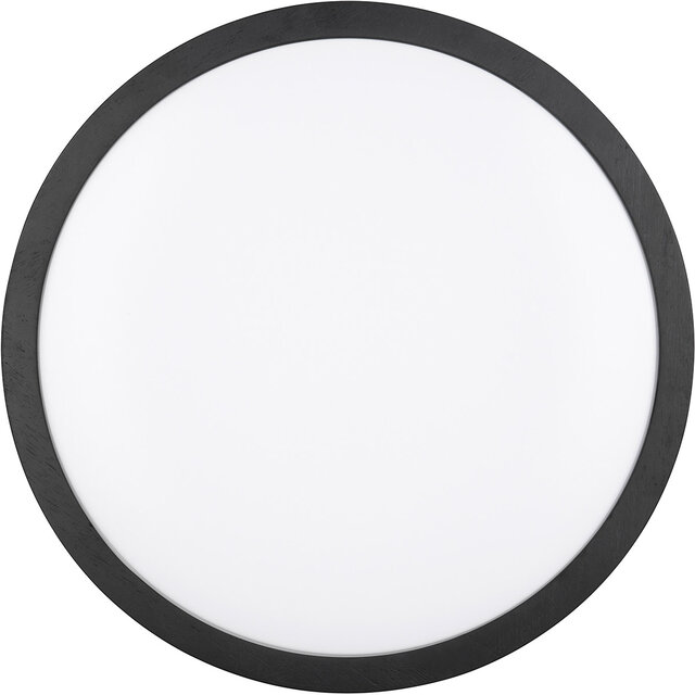 HLW LED LED Plafondlamp - Trion Osea - 24W - Warm Wit 3000K - Dimbaar - Zwart - Natuur Hout HLW LED LED Plafondlamp - Trion Osea - 24W - Warm Wit 3000K - Dimbaar - Zwart - Natuur Hout