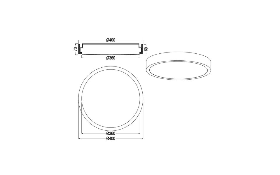 HLW LED LED Ceiling Light - Trion Osea - 24W - Warm White 3000K - Dimmable - Black - Natural Wood