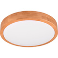 LED Plafondlamp - Trion Osea - 24W - Warm Wit 3000K - Dimbaar - Beige - Natuur Hout