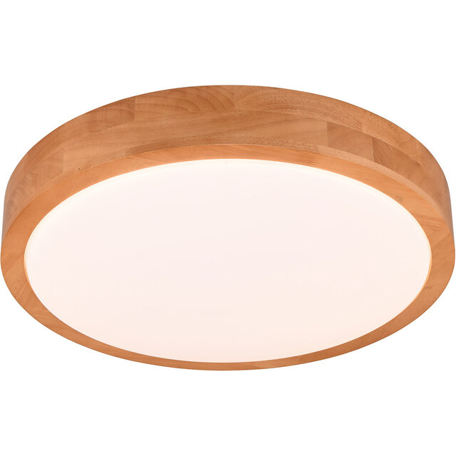 rond houten LED-plafondlamp 24W warm wit licht 3000K dimbaar met 2500 lumen rond houten LED-plafondlamp 24W warm wit licht 3000K dimbaar met 2500 lumen