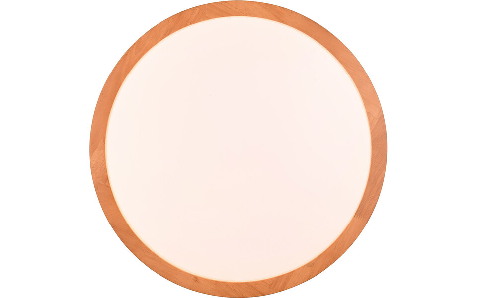 HLW LED LED Plafondlamp - Trion Osea - 24W - Warm Wit 3000K - Dimbaar - Beige - Natuur Hout