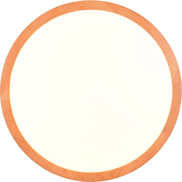 HLW LED LED Plafondlamp - Trion Osea - 24W - Warm Wit 3000K - Dimbaar - Beige - Natuur Hout