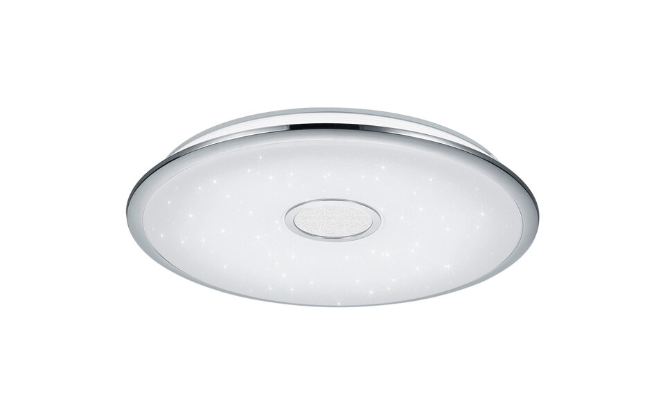 HLW LED LED Ceiling Lamp - Trion Okyayla - 45W - Adjustable Color - Dimmable - Remote Control - Star Light - Round - White - Plastic