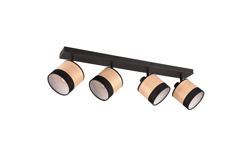 HLW LED LED Ceiling Light - Ceiling Lighting - Trion Lazo - E14 Fitting - 4 Lights - Round - Matte Black - Metal - Max 10W HLW LED LED Ceiling Light - Ceiling Lighting - Trion Lazo - E14 Fitting - 4 Lights - Round - Matte Black - Metal - Max 10W