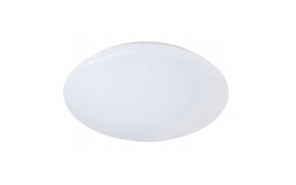 HLW LED LED Ceiling Lamp - Bathroom Lamp - Trion Tuzi - 12W - Splashproof IP44 - Warm White 3000K - Round - White - Plastic