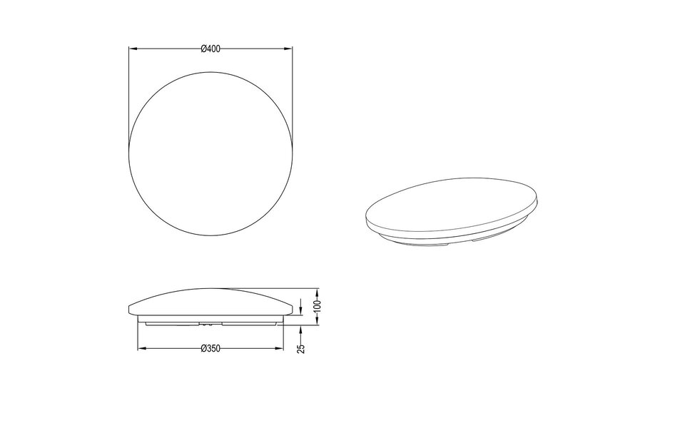 HLW LED LED Plafondlamp - Badkamerlamp - Trion Tuzi - 15W - Spatwaterdicht IP44 - Warm Wit 3000K - Rond - Wit - Kunststof