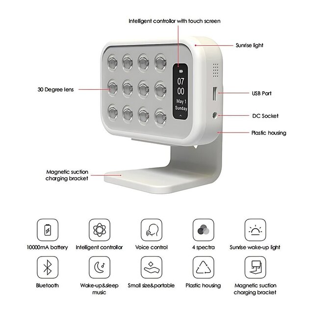 Spectro Light Rood Licht Therapie Wekker - Apollon Super