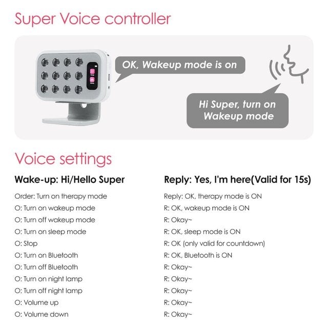 Spectro Light Red Light Therapy Alarm Clock - Apollon Super