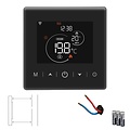 Wifi Opbouw Thermostaat met Touchscreen voor C.V. Installatie (met statistieken) - Zwart