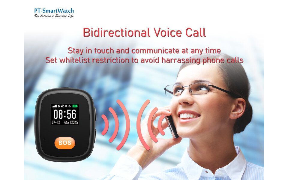 Smartlife Domotica SOS Alleen Werkers Beveiliging | 4G | Valdetectie | GPS | 2-weg communicatie