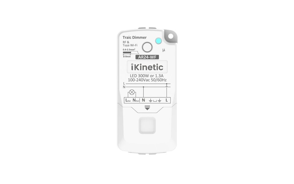 Smartlife Domotica Slimme Draadloze Wandschakelaar | Zwart | RF 433Mhz | 1 knop | Batterij | Set | Opbouw | Bediening met uw Smartphone