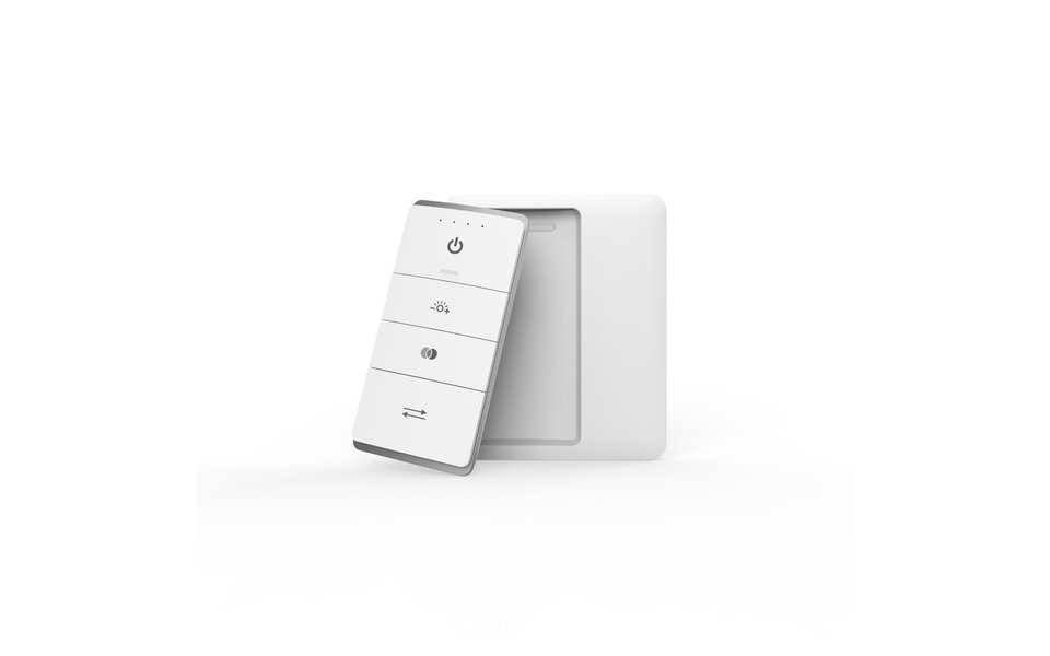 Smartlife Domotica Draadloze Afstandsbediening Zwart 4-Voudig Aan/Uit + Dimmer - Losse Knop