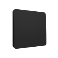 Slimme Draadloze Wandschakelaar | Zwart | RF 433Mhz | 1 knop | Kinetisch | Aan/uit + dimmer | Losse knop | Opbouw | Bediening met uw Smartphone