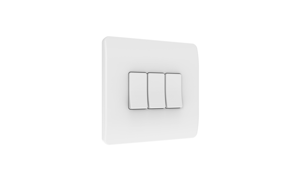 Smartlife Domotica Draadloze Wandschakelaar (Batterij) Wit 3-Voudig Aan/Uit - Losse Knop Smartlife Domotica Draadloze Wandschakelaar (Batterij) Wit 3-Voudig Aan/Uit - Losse Knop