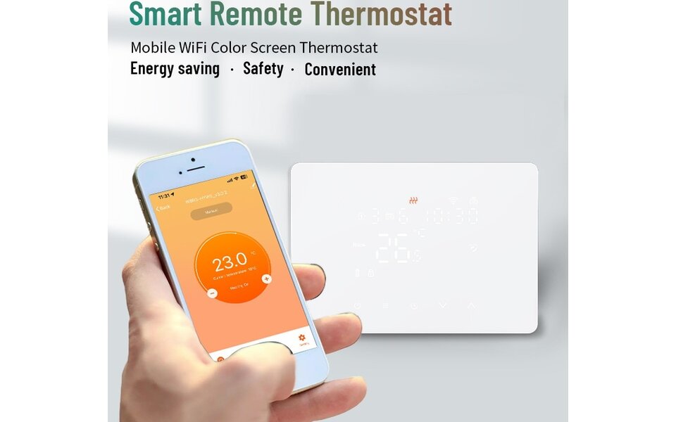 Smartlife Domotica Smart Zigbee Opbouw Thermostaat | Touchscreen | Voor C.V.-Installatie | Programmeerbaar | Tuya App | Google Home & Alexa | Zwart Smartlife Domotica Smart Zigbee Opbouw Thermostaat | Touchscreen | Voor C.V.-Installatie | Programmeerbaar | Tuya App | Google Home & Alexa | Zwart