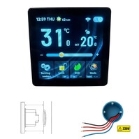 Smart WiFi Inbouw Thermostaat | Touchscreen | Voor C.V.-Installatie | Programmeerbaar | Tuya App | Google Home & Alexa | Wit Smart WiFi Inbouw Thermostaat | Touchscreen | Voor C.V.-Installatie | Programmeerbaar | Tuya App | Google Home & Alexa | Wit