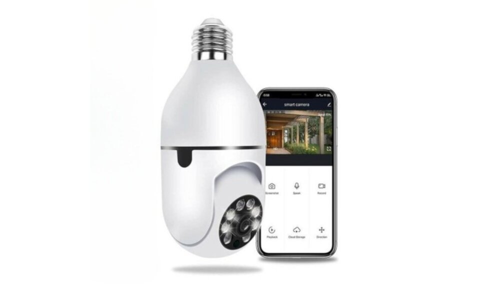 Smartlife Domotica Smart WiFi Beveiligingscamera | 360° Draaibaar | E27 Schroefaansluiting | 1080P HD | Tuya App | Google Home & Alexa | Bewegingsdetectie | Nachtzicht Smartlife Domotica Smart WiFi Beveiligingscamera | 360° Draaibaar | E27 Schroefaansluiting | 1080P HD | Tuya App | Google Home & Alexa | Bewegingsdetectie | Nachtzicht