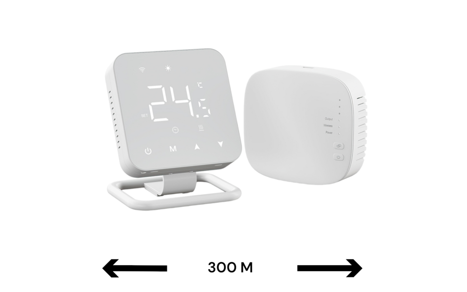 Smartlife Domotica Wifi Draadloze Thermostaat met Tiptoetsen voor C.V. Installatie (wit) Smartlife Domotica Wifi Draadloze Thermostaat met Tiptoetsen voor C.V. Installatie (wit)