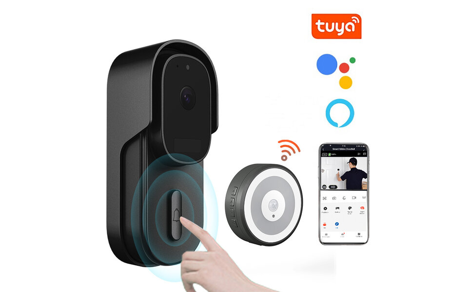Tuya Slimme video deurbel 1080P | 5MP
